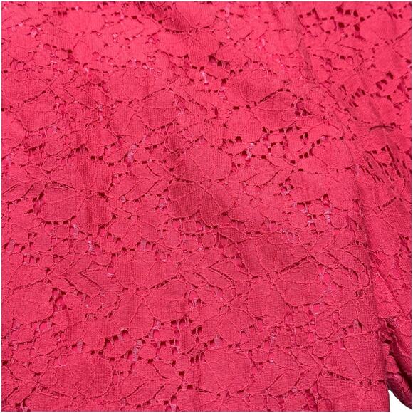 J.Crew Cafe Capri Pink Floral Lace 4 - Picture 2 of 5